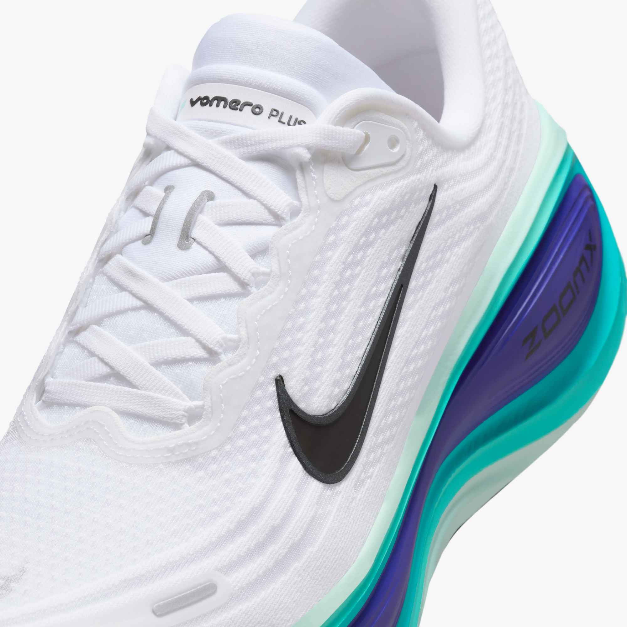 Nike Men's Vomero Plus White/ Black-bright Concord-hyper Turq
