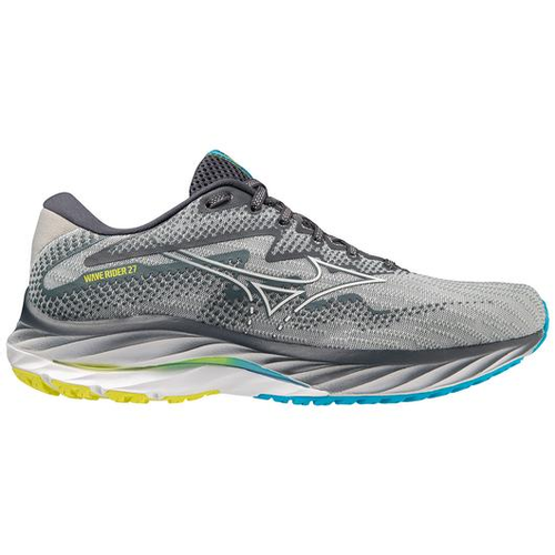 Mizuno Men's Wave Rider 27 Wide (2E) Pearl Blue/White