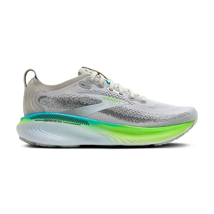ローリングス グリーン レガース α GEL Brooks Men's Adrenaline GTS 25 OYSTER/GREEN GECKO/BLUE