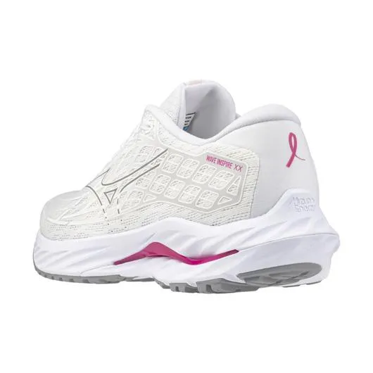 Mizuno WOMEN'S WAVE INSPIRE 20 PROJECT ZERO WHITE/FUCHSIA PURPLE
