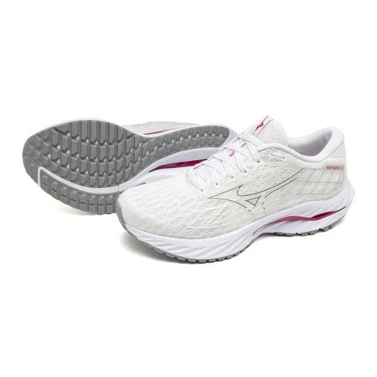 Mizuno WOMEN'S WAVE INSPIRE 20 PROJECT ZERO WHITE/FUCHSIA PURPLE