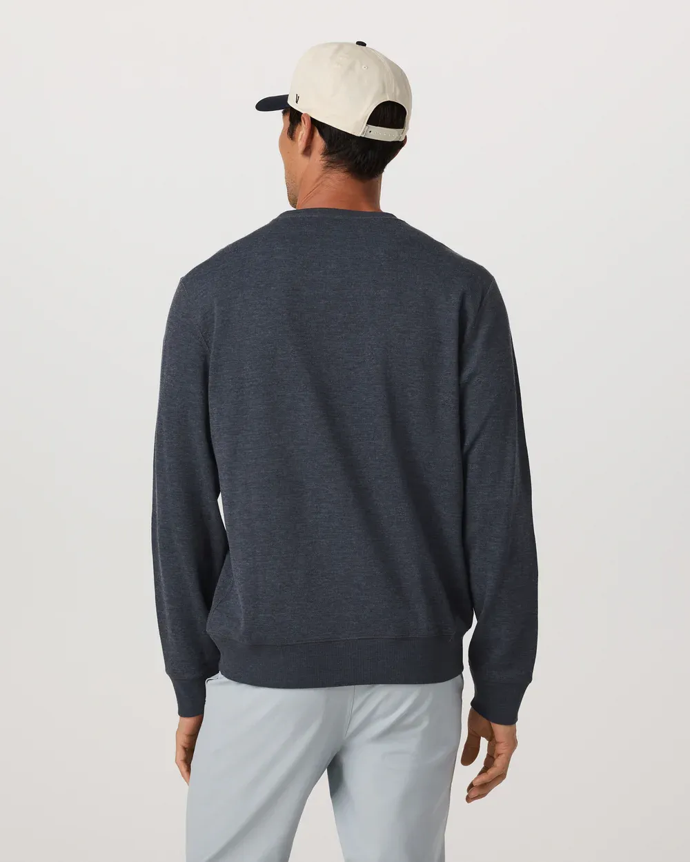 VUORI Men's Jeffreys Crew 2.0 NAVY HEATHER