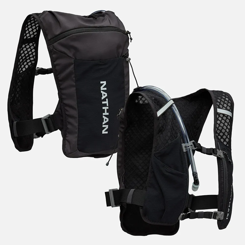 Nathan QuickStart 3.0 4 Liter Hydration Pack Black/Reflective Silver
